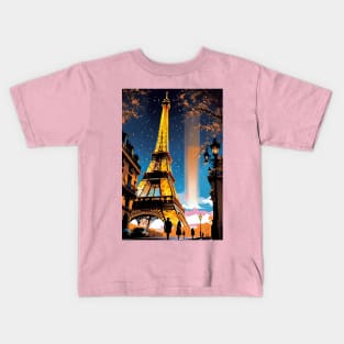 Eiffel tower in Twilight Kids T-Shirt
